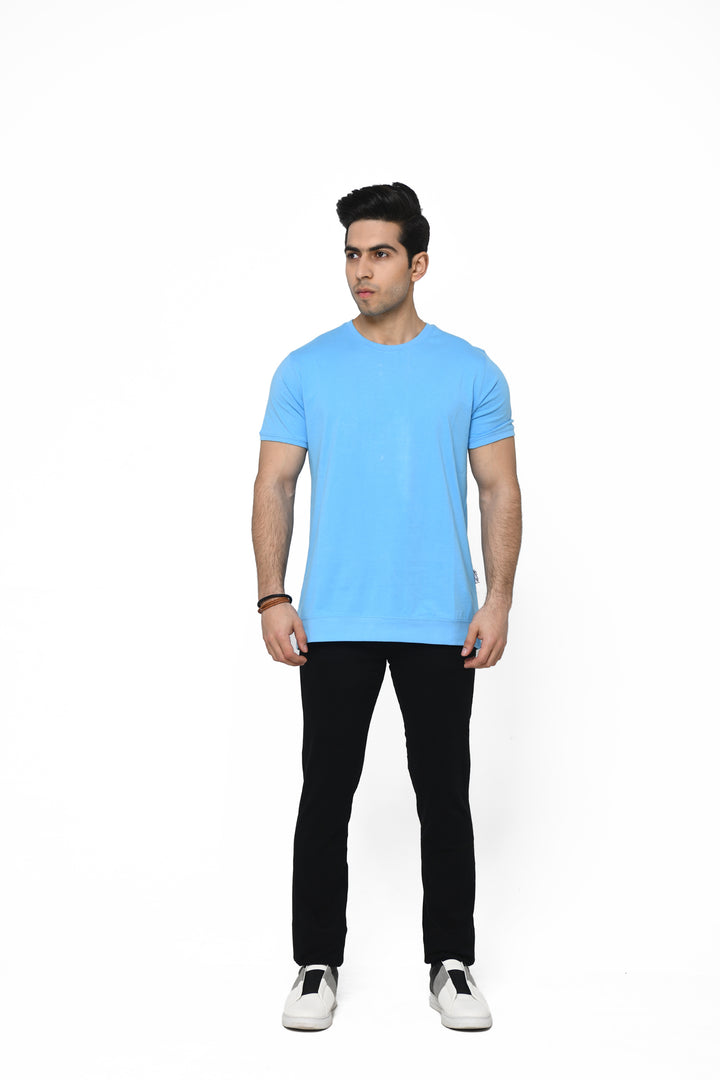 RELAXED FIT T-SHIRT WITH RIBBED HEM
