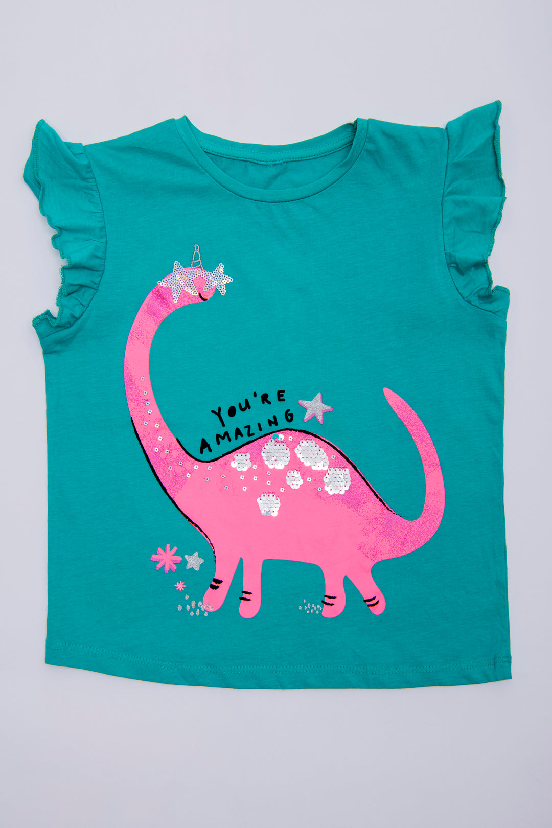 DINO PRINTED SEQUIN T-SHIRT