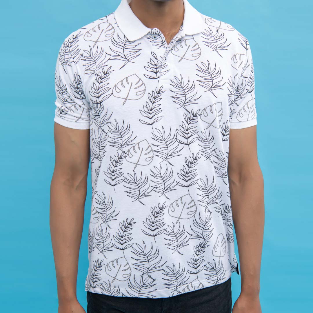 SLIM FIT PATTERNED POLO SHIRT