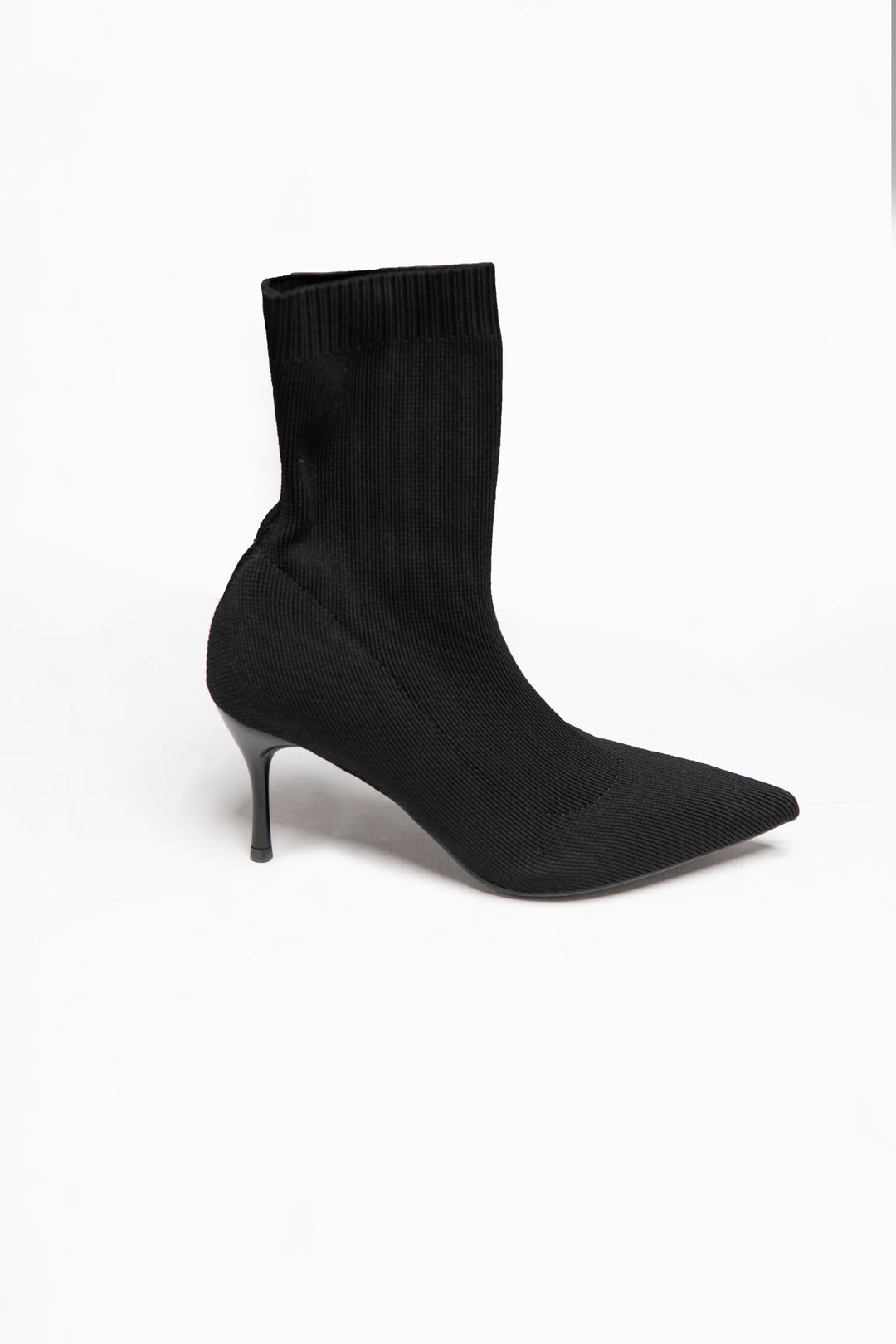FABRIC HIGH-HEEL ANKLE BOOTS