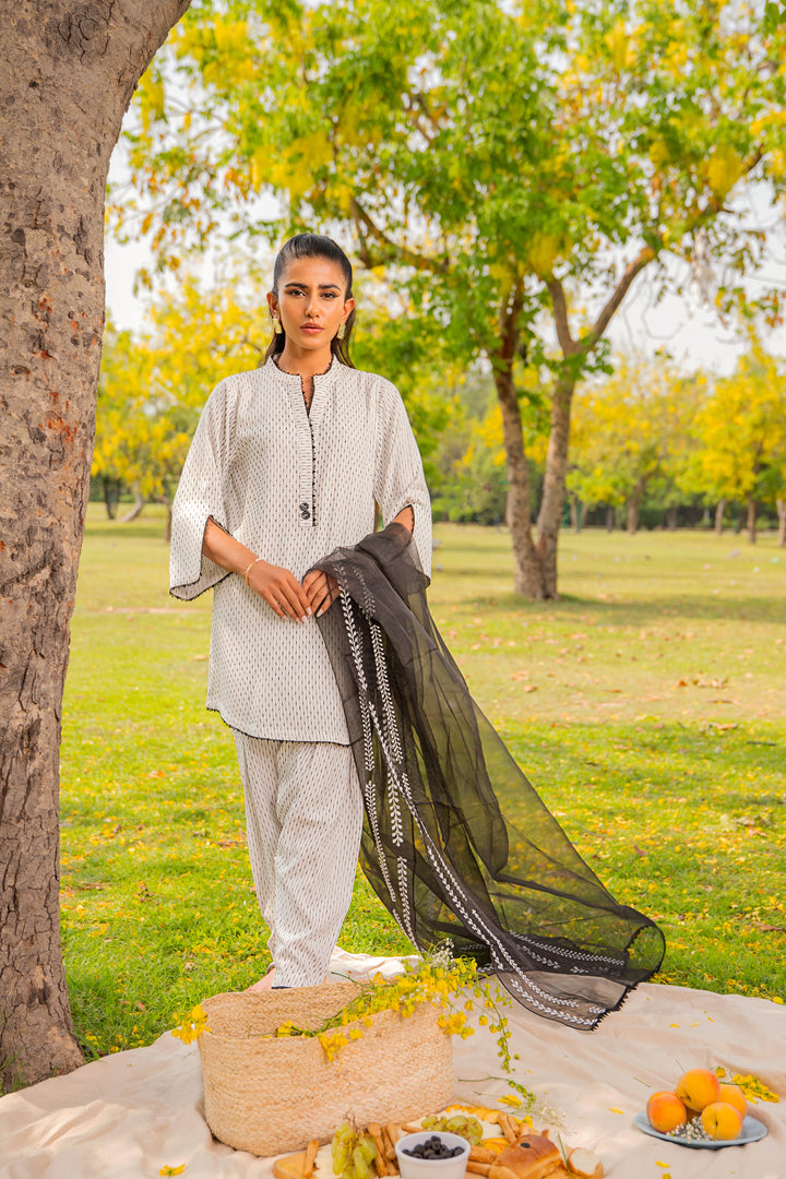 THREE PIECE WITH EMBROIDERED DUPATTA