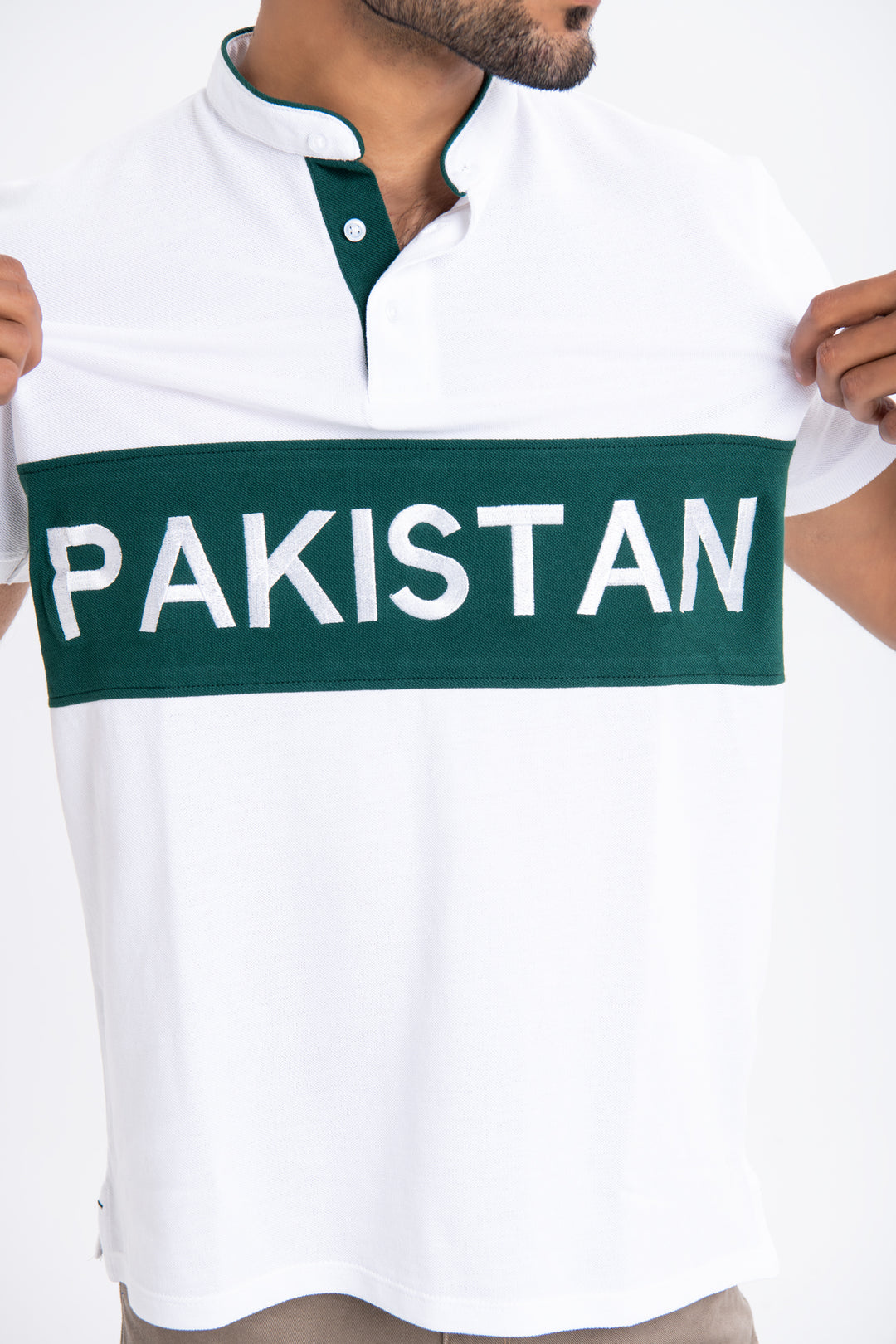 THE EMBROIDERED PAKISTAN POLO