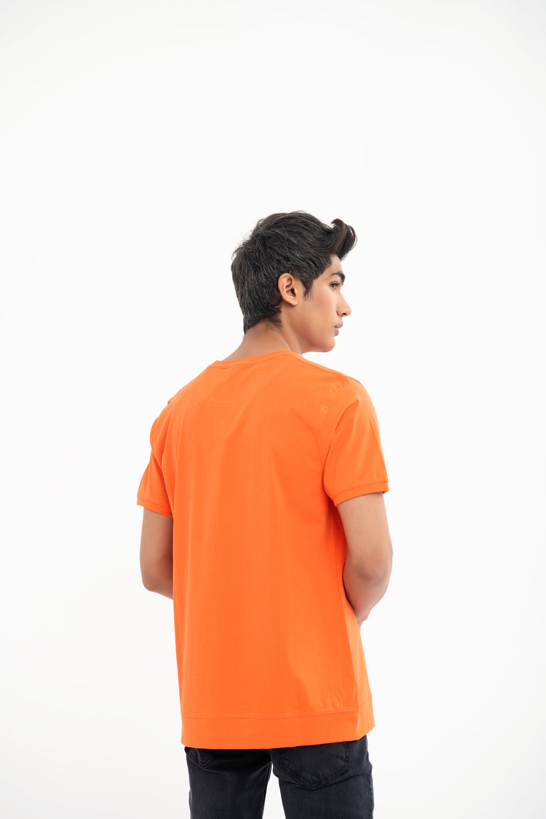 RELAXED FIT T-SHIRT WITH RIBBED HEM
