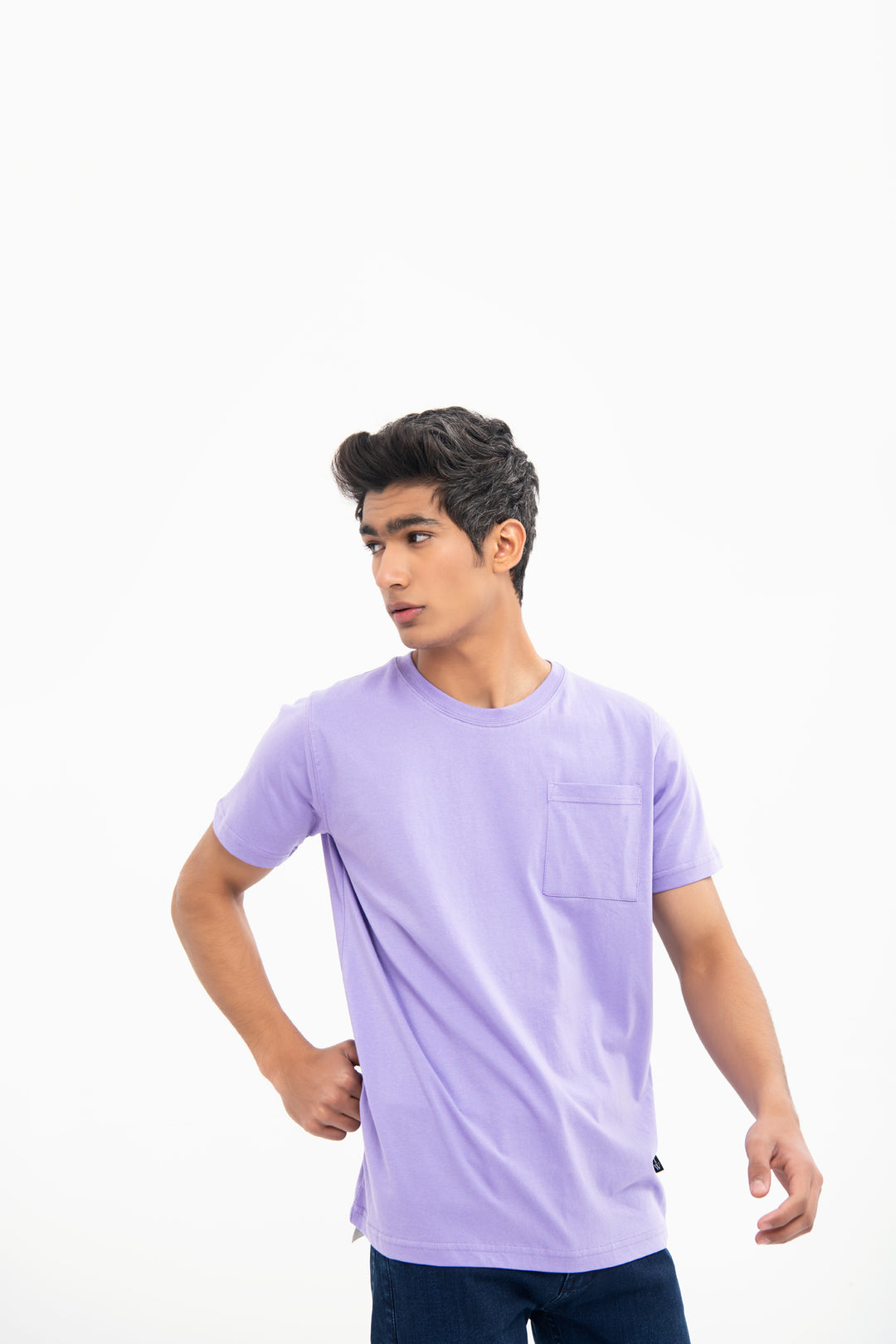 CREW NECK T-SHIRT WITH PATCH POCKET