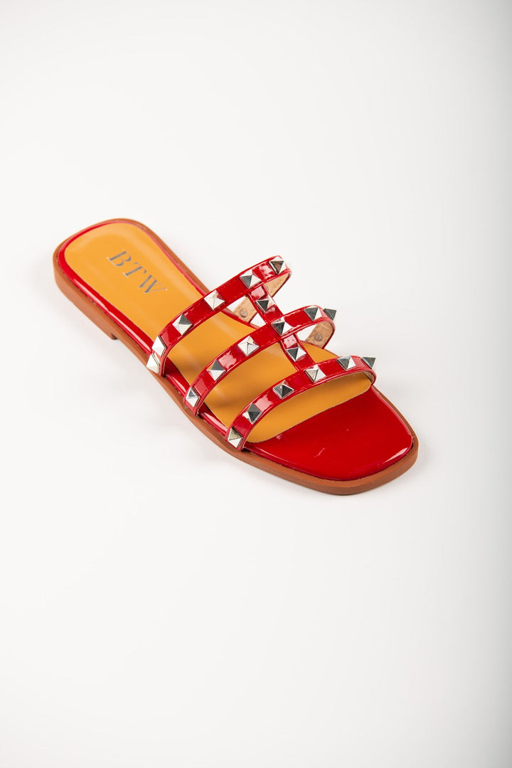RED STRAP SANDALS